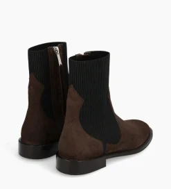 FREE LANCE Paris Bottine chelsea - Harri 25 - Cuir velours - Marron foncé Marronfoncé Flash Sale