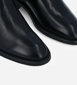 FREE LANCE Paris Bottine chelsea - Harri 25 - Cuir de veau lisse brillant/Maille - Noir Best Sale