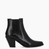 FREE LANCE Paris Bottine chelsea à talon - Jane 70 - Cuir de veau lisse - Noir Fashion