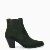 FREE LANCE Paris Bottine chelsea à talon - Jane 70 - Cuir velours - Militaire Hot