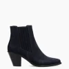 FREE LANCE Paris Bottine chelsea à talon - Jane 70 - Cuir velours - Marine Flash Sale