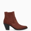 FREE LANCE Paris Bottine chelsea à talon - Jane 70 - Cuir velours - Grenat Best Sale