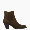 FREE LANCE Paris Bottine chelsea à talon - Jane 70 - Cuir velours - Marron foncé Marronfoncé Store
