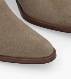 FREE LANCE Paris Bottine chelsea à talon - Jane 70 - Cuir velours - Grège New