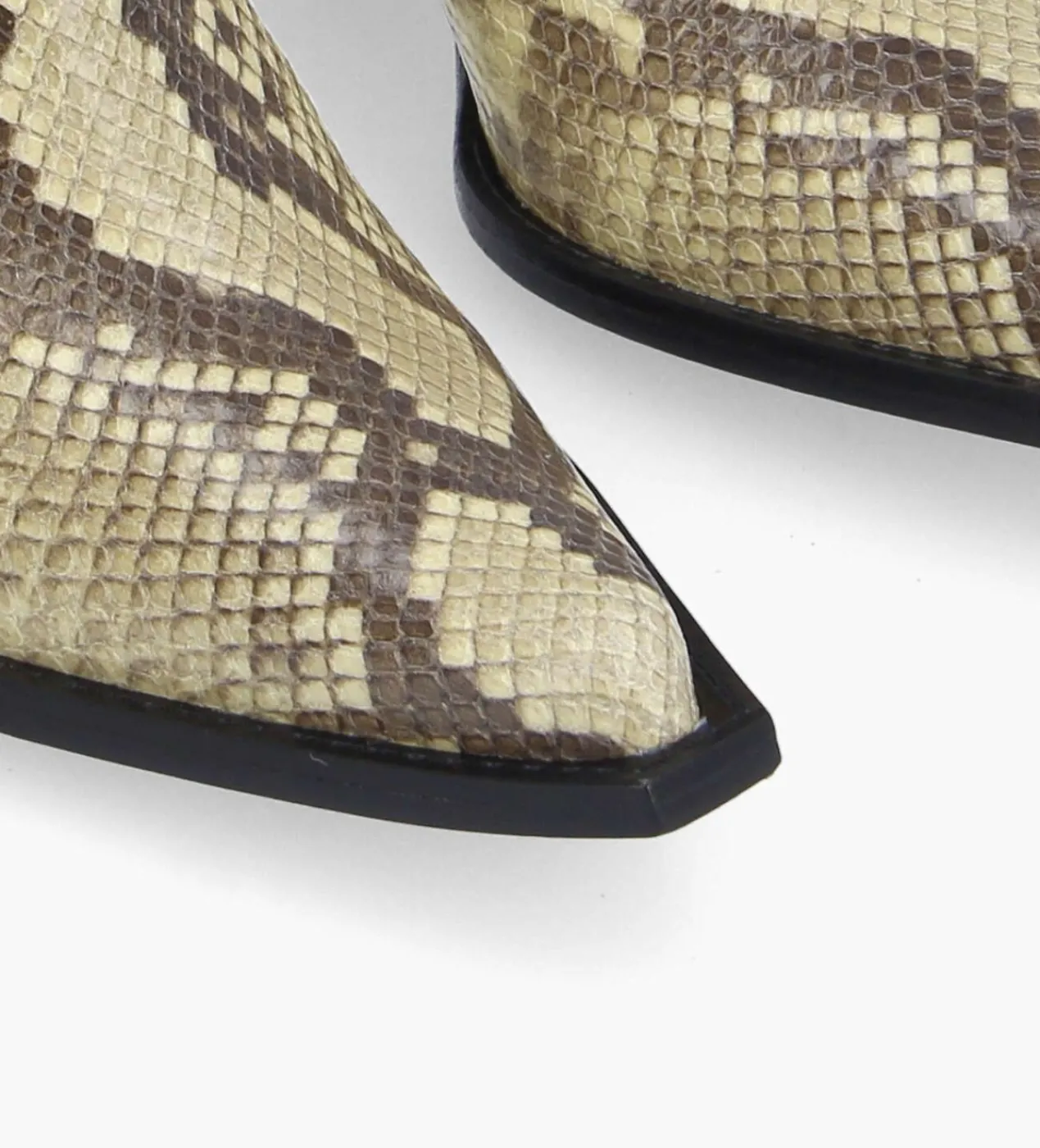 FREE LANCE Paris Bottine chelsea à talon - Sandy 80 - Cuir imprimé serpent - Naturel Flash Sale
