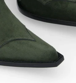 FREE LANCE Paris Bottine western à talon - Andy 80 - Cuir velours - Militaire Hot