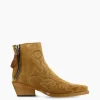 FREE LANCE Paris Bottine Western brodée - Calamity 40 - Cuir velours - Cigare Outlet