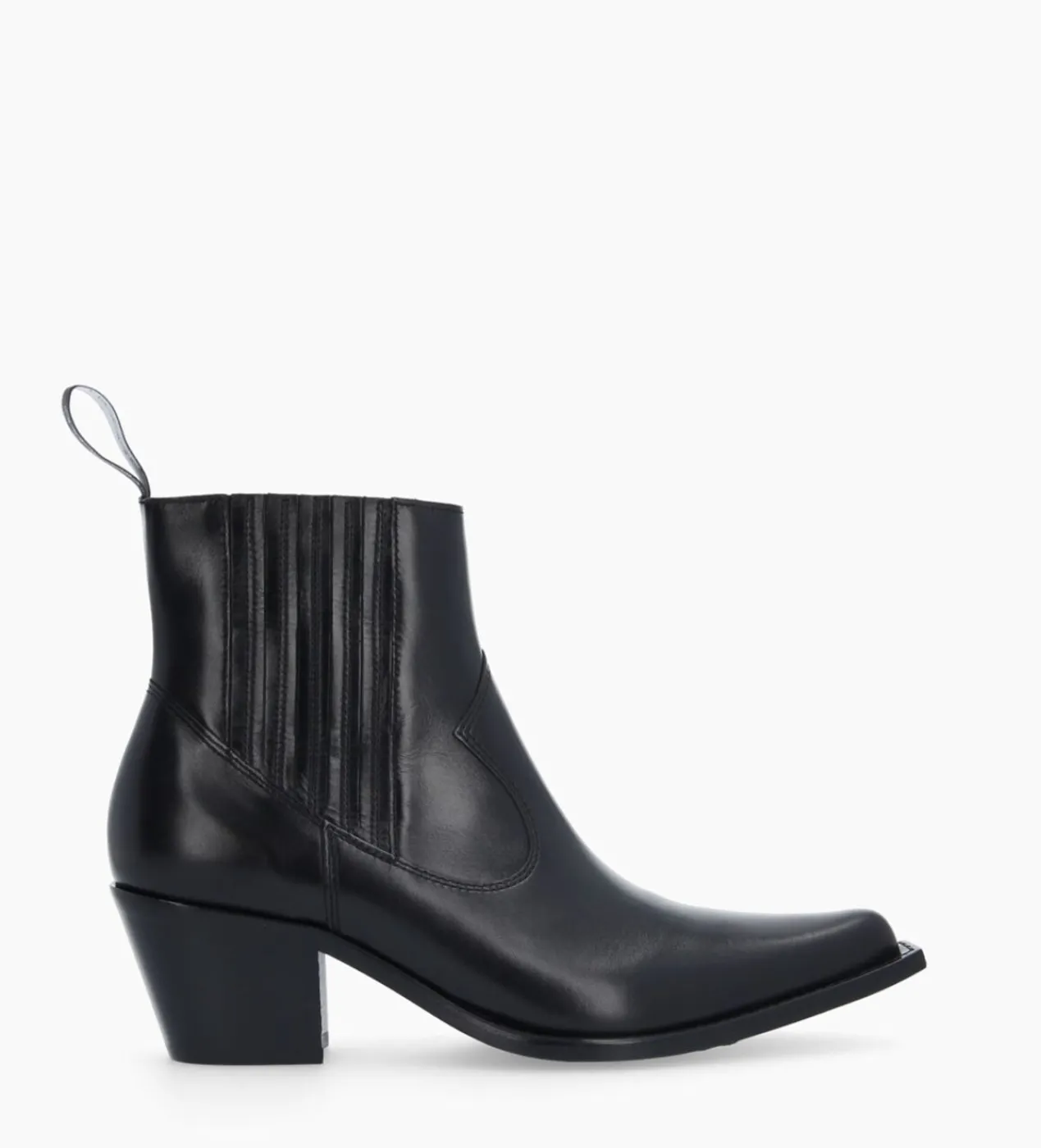 FREE LANCE Paris Bottine western chelsea - Sibelle 50 - Cuir lisse - Noir Sale