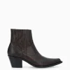 FREE LANCE Paris Bottine western chelsea - Sibelle 50 - Cuir imprimé serpent - Café Fashion