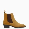 FREE LANCE Paris Bottine western chelsea - Kim 40 - Cuir velours - Caramel Best Sale