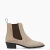FREE LANCE Paris Bottine western chelsea - Kim 40 - Cuir velours - Taupe Cheap