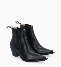 FREE LANCE Paris Bottine western chelsea - Sibelle 50 - Cuir lisse - Noir Sale