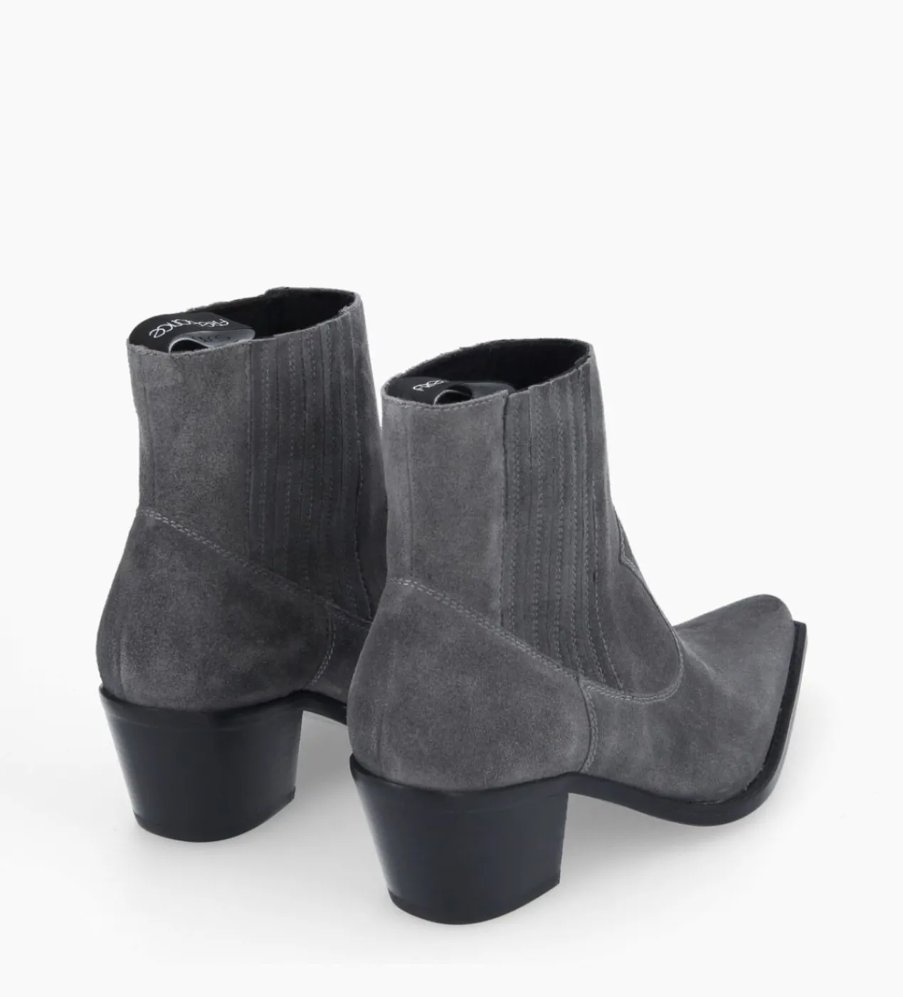 FREE LANCE Paris Bottine western chelsea - Sibelle 50 - Cuir velours - Stone Sale