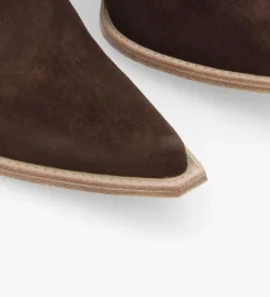 FREE LANCE Paris Bottine western chelsea - Sibelle 50 - Cuir velours - Ebène New