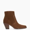 FREE LANCE Paris Bottine western zippée - Jane 7 - Cuir velours - Marron Cheap