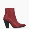 FREE LANCE Paris Bottine western zippée - Jane 9 - Cuir lisse - Rouge Sale