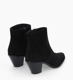 FREE LANCE Paris Bottine western zippée - Jane 7 - Cuir velours - Noir Outlet
