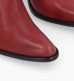 FREE LANCE Paris Bottine western zippée - Jane 9 - Cuir lisse - Rouge Sale