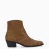 FREE LANCE Paris Bottine western zippée à talon - Jane 5 - Cuir velours - Sienna Shop