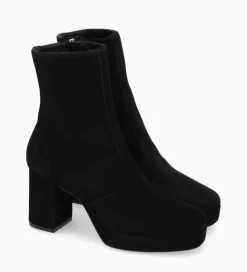 FREE LANCE Paris Bottine zippée à talon - Carlotta 70 - Cuir velours - Noir Online