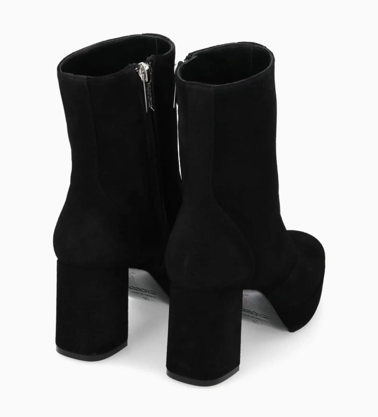 FREE LANCE Paris Bottine zippée à talon - Carlotta 70 - Cuir velours - Noir Online