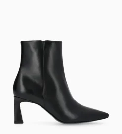 FREE LANCE Paris Bottine zippée à talon - Cathleen 65 - Cuir de veau lisse brillant - Noir Flash Sale