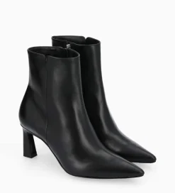 FREE LANCE Paris Bottine zippée à talon - Cathleen 65 - Cuir de veau lisse brillant - Noir Flash Sale
