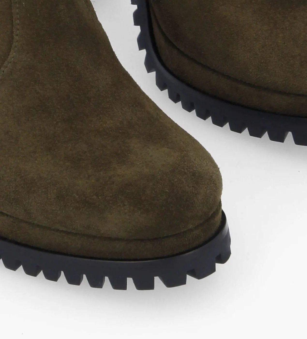 FREE LANCE Paris Bottine zippée à talon - Lery 7 - Cuir velours - Kaki Fashion