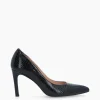 FREE LANCE Paris Escarpin à bout pointu - Forel 70 - Cuir verni imprimé serpent - Noir Sale
