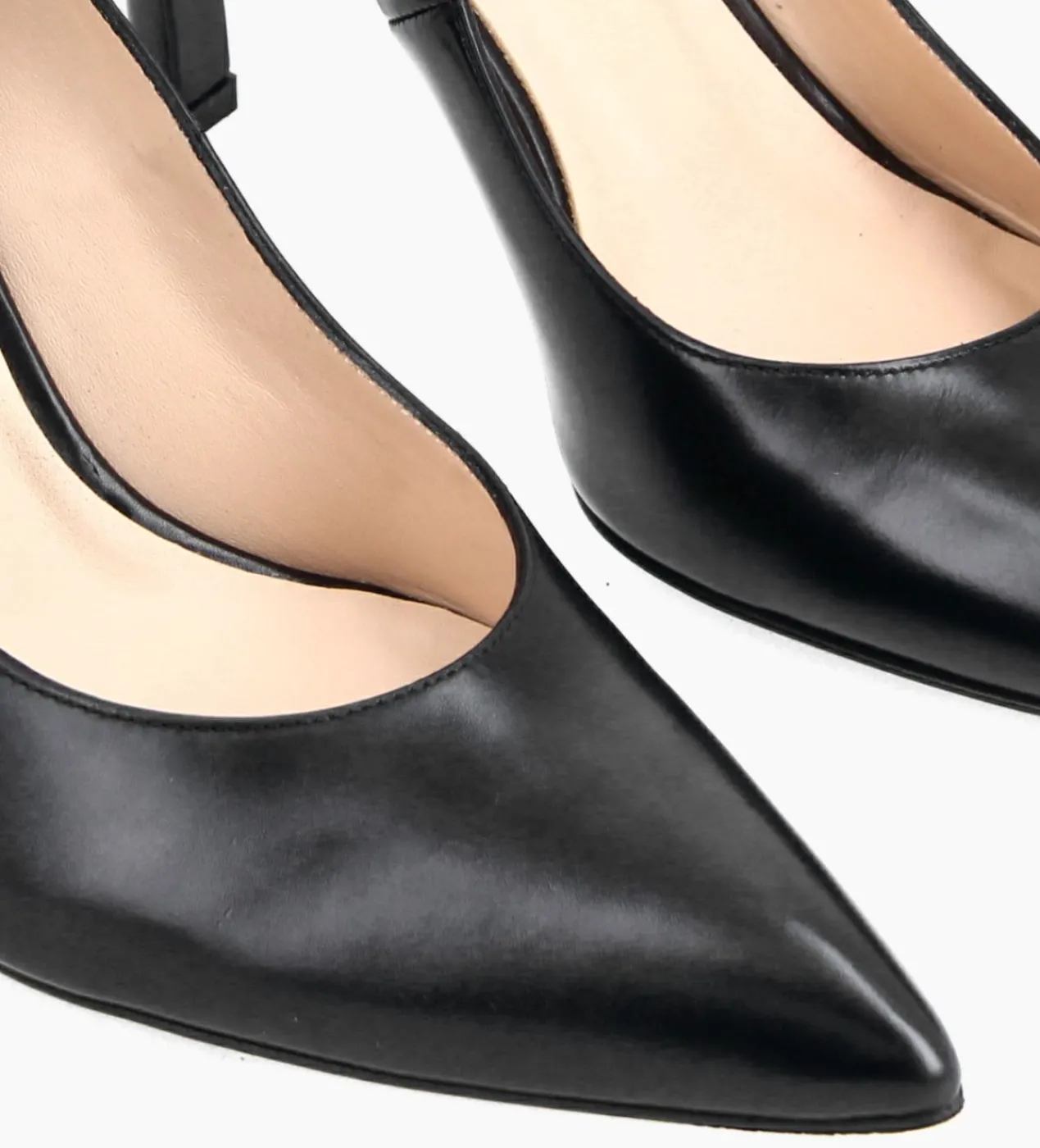 FREE LANCE Paris Escarpin à bout pointu - Forel 70 - Cuir de veau lisse - Noir New