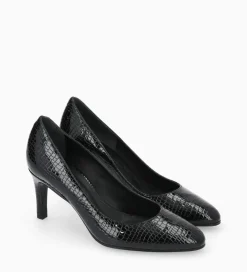 FREE LANCE Paris Escarpin - Mirri 65 - Cuir imprimé serpent verni - Noir Flash Sale