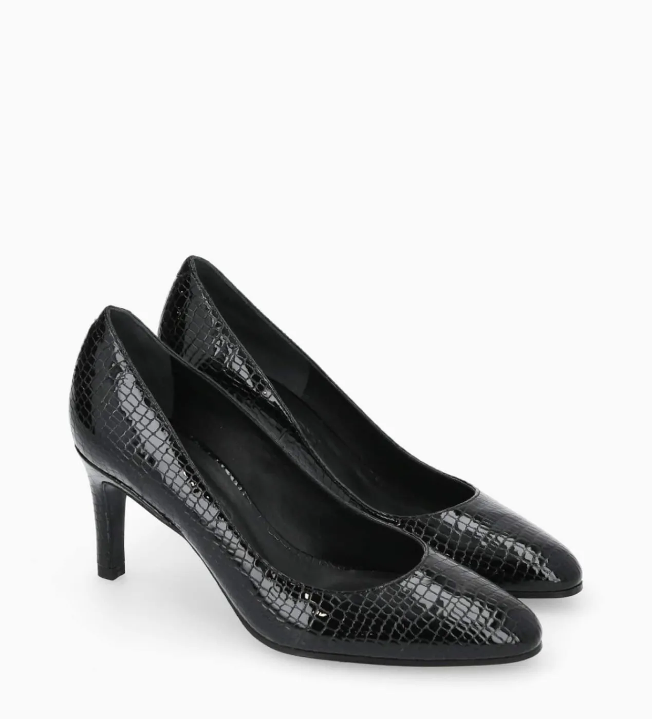FREE LANCE Paris Escarpin - Mirri 65 - Cuir imprimé serpent verni - Noir Flash Sale