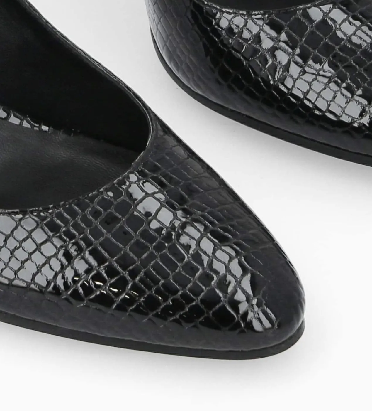 FREE LANCE Paris Escarpin - Mirri 65 - Cuir imprimé serpent verni - Noir Flash Sale