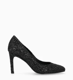 FREE LANCE Paris Escarpin - Mirri 85 - Toile pailletée - Onyx/Noir Online