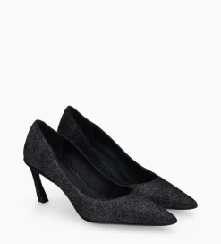 FREE LANCE Paris Escarpin - Rosie 65 - Cuir veau velours pailleté - Noir Flash Sale