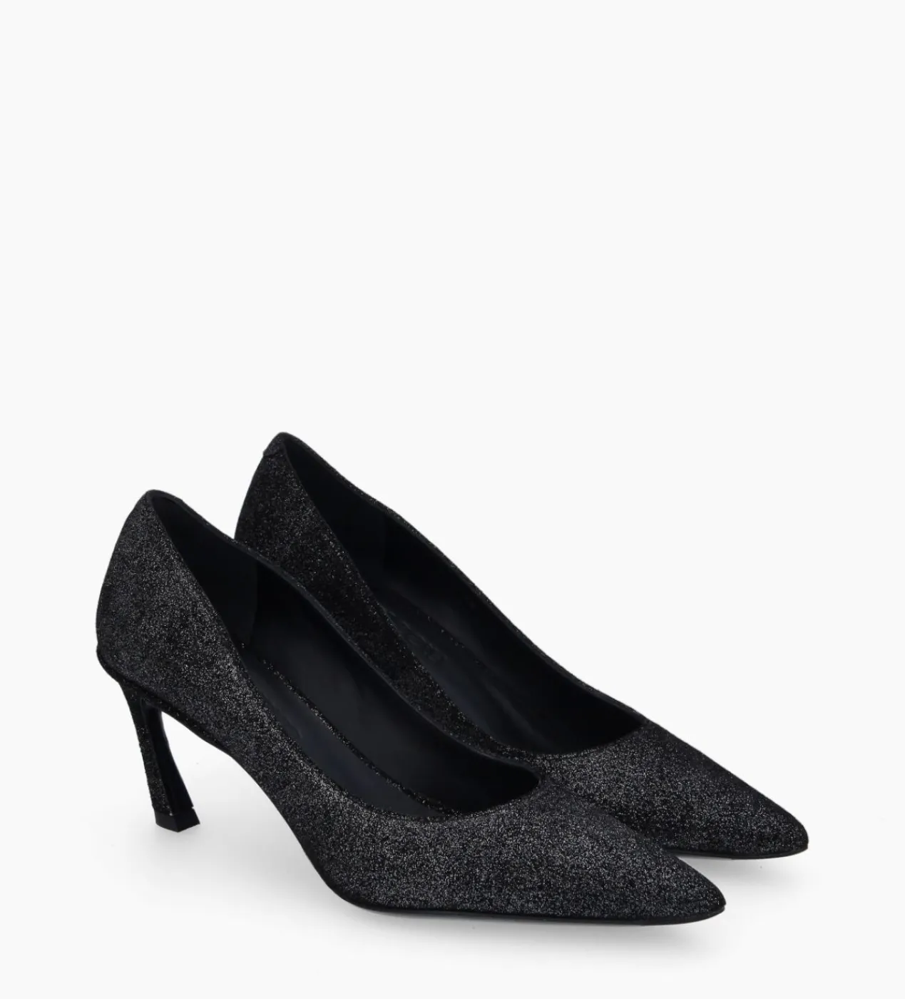 FREE LANCE Paris Escarpin - Rosie 65 - Cuir veau velours pailleté - Noir Flash Sale