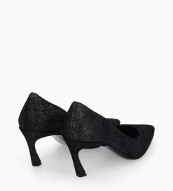FREE LANCE Paris Escarpin - Rosie 65 - Cuir veau velours pailleté - Noir Flash Sale