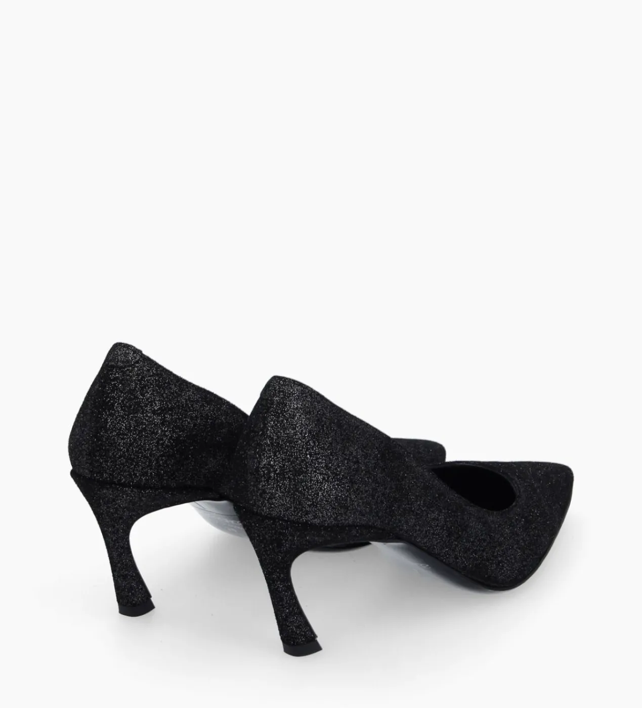 FREE LANCE Paris Escarpin - Rosie 65 - Cuir veau velours pailleté - Noir Flash Sale