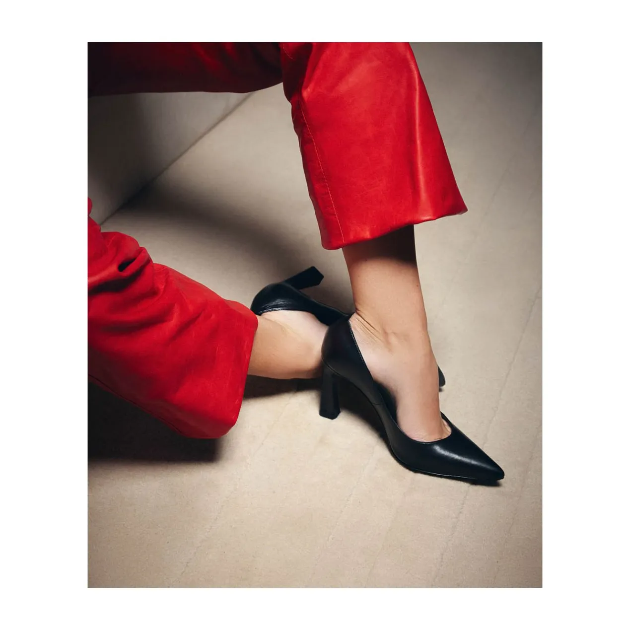 FREE LANCE Paris Escarpin à talon à bout pointu - Iris 65 - Cuir de veau lisse brillant - Noir Online