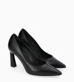 FREE LANCE Paris Escarpin à talon à bout pointu - Iris 85 - Cuir de veau lisse/Cuir imprimé serpent - Noir Hot