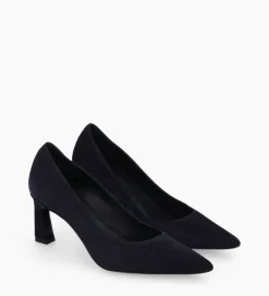 FREE LANCE Paris Escarpin à talon à bout pointu - Iris 65 - Cuir velours - Marine Online