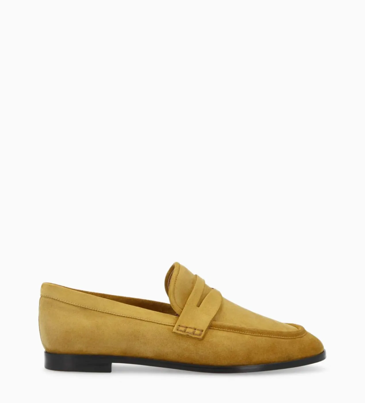 FREE LANCE Paris Mocassin - Anaïs - Cuir velours - Moutarde Outlet