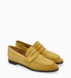 FREE LANCE Paris Mocassin - Anaïs - Cuir velours - Moutarde Outlet