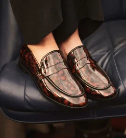 FREE LANCE Paris Mocassin - Anaïs - Cuir vernis - Turtle Best Sale