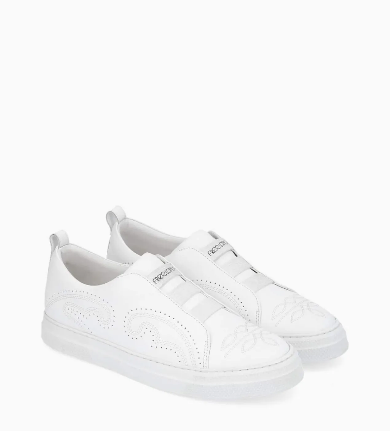FREE LANCE Paris Sneaker - Panic - Cuir lisse - Blanc Sale