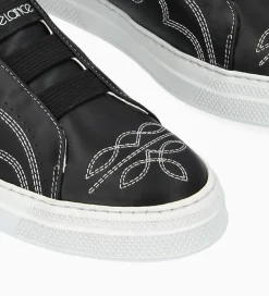 FREE LANCE Paris Sneaker - Panic - Cuir lisse - Noir Clearance